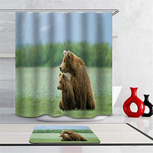 LIYAN Combinazione Bagno. Immagini Chiare E Colori Vivaci Rendono Il Tuo Bagno Pieno di Vita. Accessori da Bagno. Orso Bruno sul Prato.