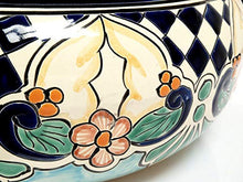 Cerames Hermosa - Lavabi da appoggio rotondi messicani | Lavabo Talavera in ceramica 40 cm dal Messico | Motivi decorativi colorati