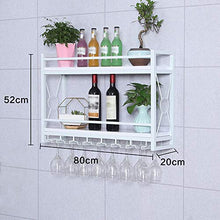 XZPENG - Portabottiglie per Vino, in Ferro battuto, a Doppia Parete, da Appendere alla Parete, Ideale Come Decorazione per la casa, per Vino, 6 Tipi, Nero + Bianco, A