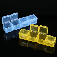 Leeofty Scatola di immagazzinaggio Portatile settimanale di prescrizione e farmaci Case Pill Organizer 7 Giorni 4 Volte al Giorno Mattina mezzogiorno Pomeriggio Notturno 28 Slot