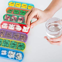 Protapillole Settimanale, Portapillole Giornaliero 7 Giorni con Custodia in Finta Pelle da Viaggio, Portapillole Tascabile (4 al Giorno) Ideale per Compresse Medicinali Capsule Vitamine Integratori