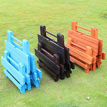 N/Z Attrezzatura Vivente Vivace Patio da Giardino Tavoli e sedie in Legno Panche Tavolo Portatile Pieghevole con 2 sgabelli per terrazza all'aperto Lettura Chat per Il Tempo Libero (Colore: Blu)