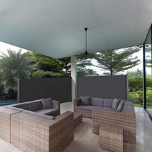 MVPOWER Tenda Laterale, 300 cm x 180 cm Tenda da Sole Laterale, Tenda da Esterni per Privacy, Tenda a Scorrimento Laterale per Protezione da Sole da Giardino/Balcone /Terrazzo,Nero