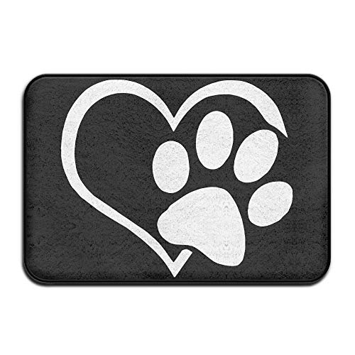Wdskbg Love Paws Non-Slip Outside/Inside Door Mat rug for Health And Wellness Kitchen Bathroom zerbino 23.6
