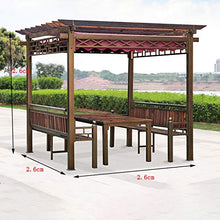 HLZY Gazebo da Giardino Giardino Gazebo, Patio Padiglione, Villa Garden Gazebo UVA Rack, Gazebo in Legno for Patio con scrivania, for Prato, Giardino, Cortile e Deck Tettoia da Esterno