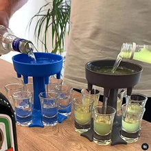 DHHZRKJ 6 Piccoli Dispenser e Supporti in Vetro, distributori di Bevande per Il riempimento di liquidi, distributori di Vino per Cocktail da Bar,2blue