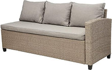 Ristorante 5 Pezzi Patio Set 4 A 8, PE Mezzo Alimentazione Per Esterni Vimini Set Di Conversazione Con Conversazione Con Tavolo Pranzo Rattan Con Tavolo Pranzo Ottomano, Con Cuscini E 3 Cuscini Bonus