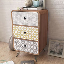 Tidyard Armadietto Cassettiera Moderno in MDF con 3 Cassetti 39,5x35,5x56,5 cm,Comodino Camera da Letto Moderno con Cassetti,Cassettiera Camera da Letto,Armadietto con Cassetti