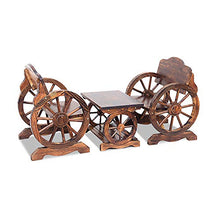 household products Set Tavolo E Sedia Singolo in Legno Massello, Sgabello Decorativo per Balcone Esterno, Sedile A Forma di Ruota, Tavolo E Sedia da Sala da tè in Legno Massello Anticorrosivo