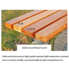 Household Products Panchina da Giardino panchina, panchina da Patio in Legno massello con Schienale anticorrosivo e panchina da Giardino per Giardino/Veranda/Balcone