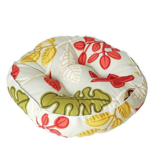 Morbuy Cuscini per Sedia Piazza/Forma Rotonda, 100% Cotone Spessa Comoda Seduta Traspirante Cuscino per Pavimento per Interno ed Esterno mobili e Arredamento da Giardino (50 * 50,Pianta 2)