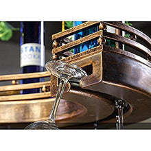 Y DWAYNE Portabottiglie per Vino Industriale a Parete con Supporto in Vetro - Portabottiglie da Appendere, Portabottiglie per Vino Alto, Portabottiglie da Cucina - 60x30cm