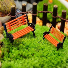 QULONG Ornamenti da Giardino Mini Ornamento da Giardino per Esterni Panchina da Parco in Miniatura Craft Modello di panchina per Decorazioni per la casa Fai-da-Te