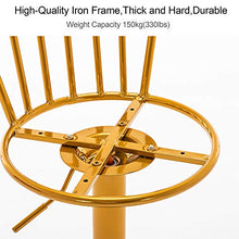 LIYANNG Sgabello da Bar in Velluto Sedie Girevole A 360 Gradi, Sedile Sgabello da Bar Regolabile in Altezza Altezza 24-33 Pollici