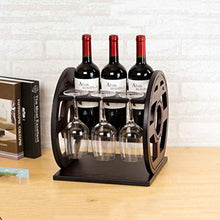 KANJJ-YU cremagliera del Vino Calice di Vino Titolare a casa a Testa in Giù cremagliera Cucina Soggiorno visualizzazione Vino Basamento Bar caffetteria Decorazione Vino Rack in Legno massello Vino