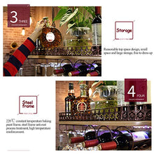 Comif-bar sgabello metallo antico appeso vino rack rack 2 ripiani vino accessori cucina casa vino scatola di immagazzinaggio per ristoranti e bar