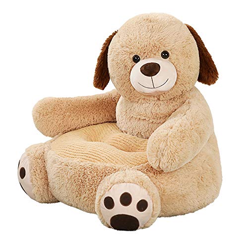 Zinsale Bambini Poltrona peluche Bambino Seduta di supporto divano Animale di peluche Bambini Divano da lettura Cuscino del sedile Giocattoli di peluche Poltrone per camerette (Cane)