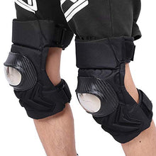 Qiilu Ginocchiera, 2 pezzi Ginocchiera in acciaio inossidabile Protezione per ginocchia regolabile Protezione per sport all'aria aperta per motociclismo
