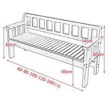 XLOO Mobili di Ottima qualità, Panchina in Legno per Esterni, Panchina da Giardino per Esterni, Sedia da Giardino, Pino Naturale, Super carico, Diversi Colori, Dimensioni