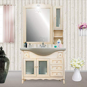 Shop Chic Mobile Bagno Completo Avorio decape' 105 cm con lavabo e Specchio