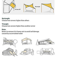 FLOFIA Vela Ombreggiante 4x3m Tenda a Vela Ombreggiante Rettangolare Protettiva dal Sole Anti Raggi UV Vela Parasole Impermeabile per Giardino Balcone Esterno con Kit di Installazione Verde Scuro