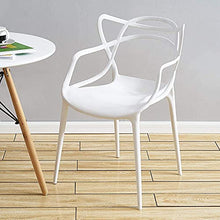 WellingA 4 Pezzi di sedie Moderne Pranzo Set di sedie Giardino per Esterni Sedia Patio Poltrona Ufficio impilabile,Nero