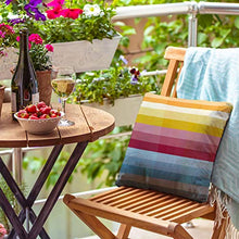 Celina Digby® Cuscino da giardino impermeabile per esterni, in fibra cava, quadrato, dimensioni 43 x 43 cm, 43 x 43 cm, motivo a strisce arcobaleno pixel