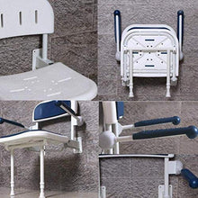 LXT PANDA Sedile per Doccia Ribaltabile, Sedia per Doccia a Parete con Gamba Regolabile, capacità 300lb per Anziani, Handicap per disabili, Sgabello da Bagno Pieghevole per Uso Medico.