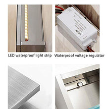 SHKUU Armadietto Bagno Lato Specchio, Maniglia Nascosta, Cerniera tampone in Acciaio Inossidabile, 600MM * 60MM