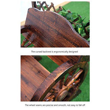 GaoF Set Tavolo e Sedia Singolo in Legno massello per Uso Domestico, Sgabello Decorativo per Balcone all'aperto, Sedile a Forma di Ruota, Tavolo e Sedia da Sala da tè in Legno massello anticorrosivo