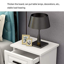 Comodino comodino comodino 2 cassetti camera da letto comodino bianco estremità tavolo camera da letto soggiorno 48 x 38 x 46 cm