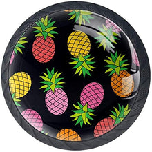 Rosa Giallo Corallo Ananas Nero Pomelli per Porta Set di 4 Pomelli per Mobili Manopole per Cassetti Cucina Armadio Vetro
