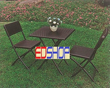 Cilvani Set Giardino Tavolo Pieghevole Set Tavolo + 2 sedie Pieghevole Rattan PIC nic terrazzo giardn