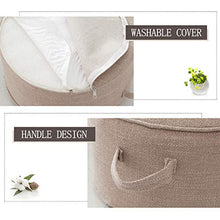 lovehouse Tondo Meditazione Cuscino,Biancheria Beanbag Poggiapiedi con Lavabile Coperchio,Addensare Yoga Zafu Cuscino da Pavimento per Soggiorno Camera Verde 40x40x20cm