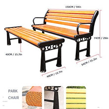 GaoF Panchine da Giardino per Esterni, panchine da Cortile in ghisa e Pino, panchina da Giardino per Veranda Impermeabile e con Protezione Solare, Possono ospitare 2-3