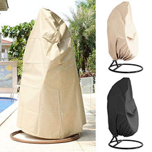 EMVANV - Coprisedia da giardino per sedie a forma di uovo, per sedia a dondolo e uova, con orlo elastico e coulisse, tessuto Oxford impermeabile (grigio)