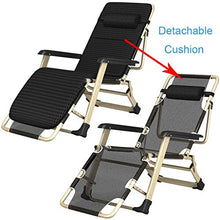 SHUAIIJUAN Sedia per il tempo libero domestico Giardino esterno s con l'ammortizzatore |Sedie Patio Sdraio da spiaggia reclinabili |Pieghevoli sedie reclinabili for Beach Garden Camping Piscina - Nero