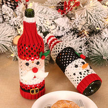 Amosfun Borsa per la Copertura della Bottiglia di Natale Vestito di Copertura per Maglioni di Vino Lavorato a Maglia di Babbo Natale per brutte Decorazioni Natalizie