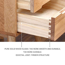 Comò e cassettiere Comodino in Legno massello mobili Camera da Letto Comodino armadietto Mini armadietto Soggiorno Basso armadietto Due cassetti Camera da Letto (Color : Wood, Size : 40 * 35 * 55cm)