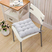 eewopjkj - Set di 4 cuscini quadrati per sedia da pranzo, con cinghie da 40 x 40 cm, per interni ed esterni, giardino, ufficio, soggiorno, colore: grigio
