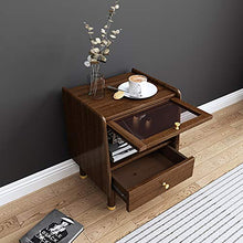 H-Comodini Camera Tavolino Laterale Comodino Noce Solido Nordic Bedside Governo di immagazzinaggio Camera Piccolo gabinetto Locker