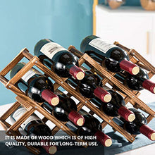 Cabilock - Porta bottiglie di vino in legno naturale con ripiani per vino, cantina, cantina, per casa, cucina, dispensa, armadio, bar, marrone