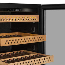 KLARSTEIN El Presidente 127 - Umidificatore per Sigari, Humidor, Porta in Vetro, Telaio in Acciaio, Capacità 127 L, Sigillabile, 42dB, Nero Lucido