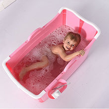 JZM Vasca da Bagno per Adulti in Plastica Extra Large Vasca per Bambini per Uso Domestico Vasca da Bagno Pieghevole Portatile (Colore: Blu Rosa Dimensioni: A B),B(Adult)-Pink