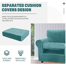 DAPAIZI Copridivano in Velluto Spesso, Copridivano Oversize Antiscivolo Super Elasticizzato per Fodera per Divano per Animali Protezione Elastica per Mobili. (Green,4 Seater)
