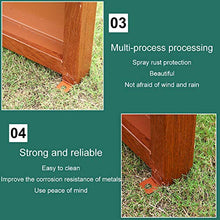 Outdoor furniture Sedia da Parco Panca da Esterno, Sedili a doghe in Legno massello con staffe Metalliche Resistenti alle intemperie, Il Cortile Quadrato attende sedie per Il Tempo Libero
