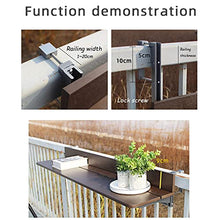 SFSGH Tavolo Pieghevole da Balcone a Parete, Tavolo da Balcone Pieghevole, Tavolo da ringhiera Regolabile (Colore: caffè, Dimensioni: 4 Dimensioni)
