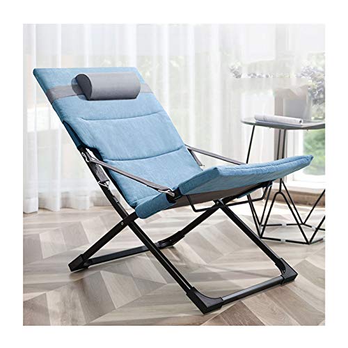 LINGZE Poltrone da Giardino, Sdraio da Giardino, Sdraio da Esterno, Pieghevoli Multiposizione, sedie Relax con Cuscini in Spugna, Nero