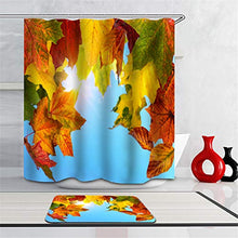 LIYAN Combinazione Bagno. Immagini Chiare E Colori Vivaci Rendono Il Tuo Bagno Pieno di Vita. Accessori da Bagno. Luce del Sole. Foglia d'Acero Rosso.