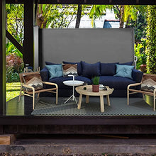 CCLIFE Tende da Sole Laterale Retrattile paravento Laterale frangivento, Tenda Laterale avvolgibile con la Protezione antiappannamenta, Anti-UV, Colore:Nero, Dimensione:180x300cm
